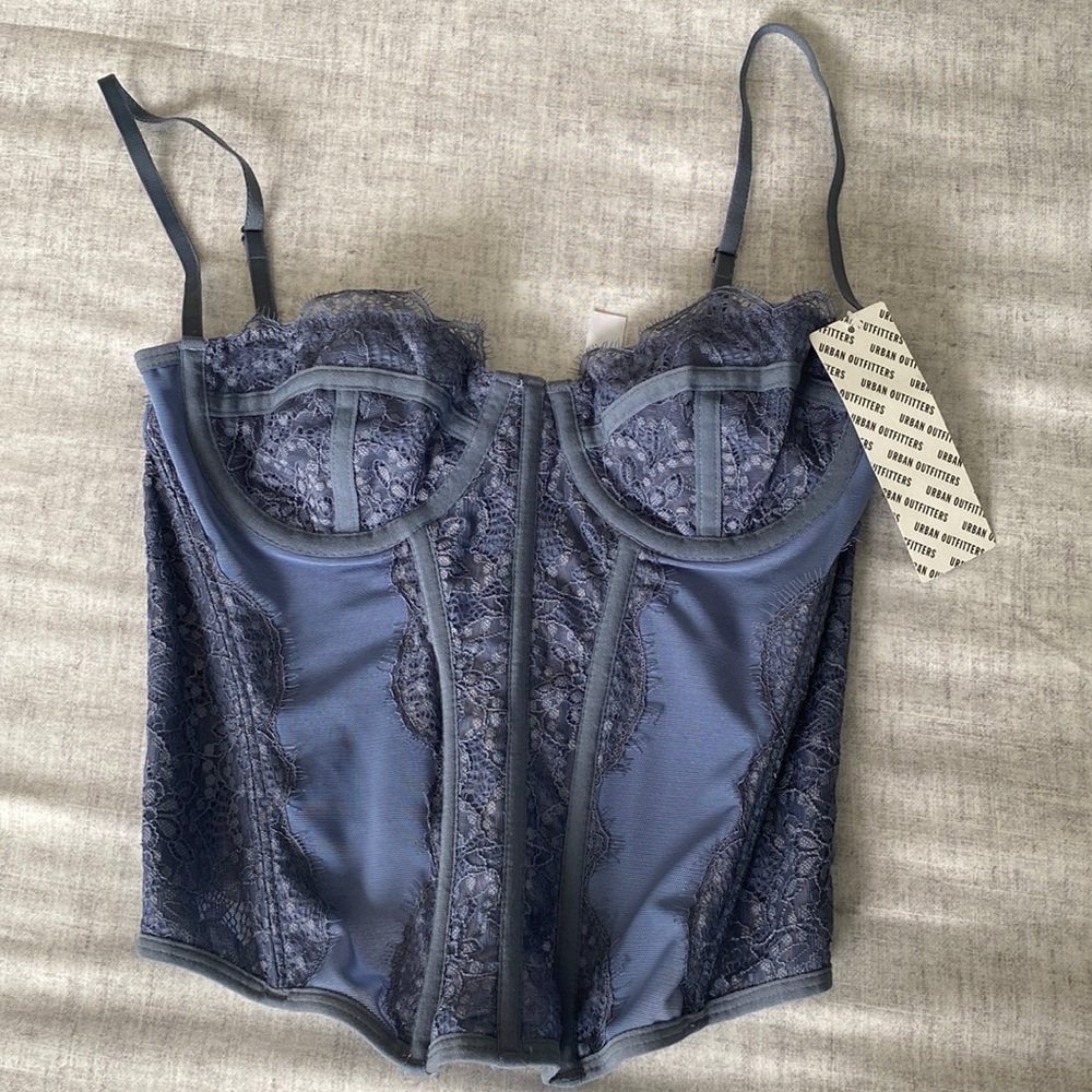 Urban outfitters lace bustier corset top
